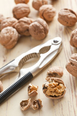 nutcracker and walnuts