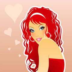 Girl with red hair