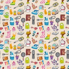 funny home thing seamless pattern