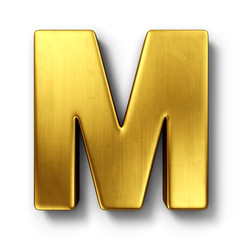 The letter M in gold - 27040591
