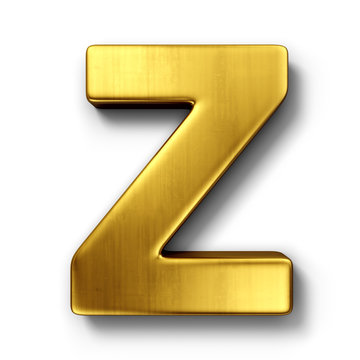 The letter Z in gold