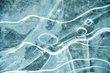 Ice background blue tinted