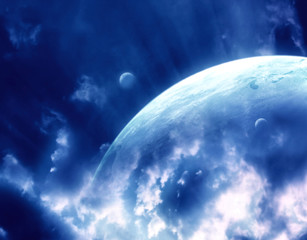 Sky in alien planet