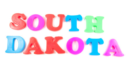 south dakota written in fridge magnets
