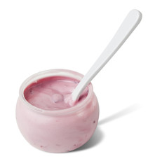 Red kids yogurt cup