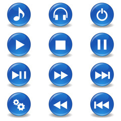 Iconos reproductor de musica multimedia