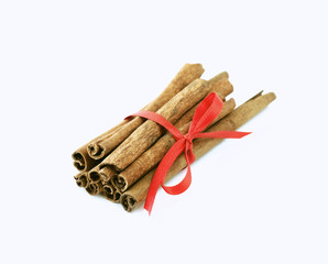 cinnamon sticks tied with a bow