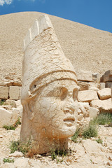 Monumental god heads on mount Nemrut, Turkey