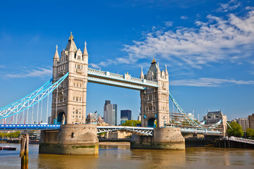 Fototapeta na wymiar Tower Bridge w Londynie, w Wielkiej Brytanii
