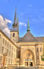 Entry in cathedral in Luxembourg