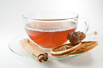 Tee , Zimt und Zucker