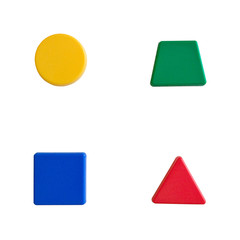 Colorful isolated shapes
