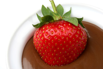 Strawberry in Chocolate Sauce