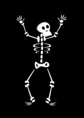 funny cartoon skeleton
