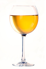 Glass with white wine