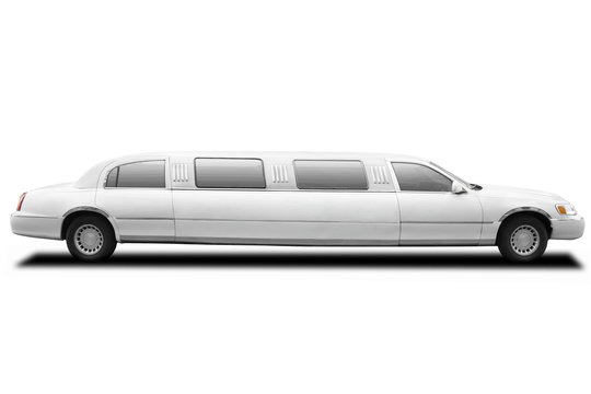 limousine with clipping path