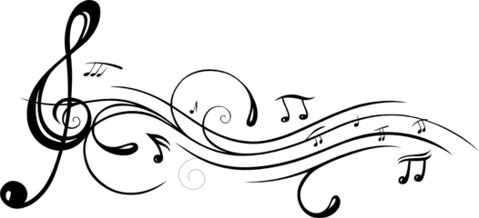 Noten, Notenschlüssel, Musiknoten, Musik