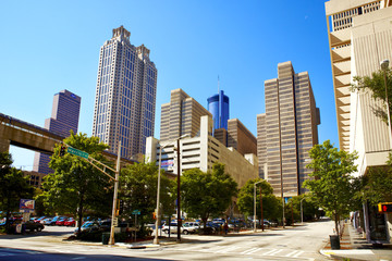 Fototapeta na wymiar Skyscrapers in midtown. Atlanta, GA.
