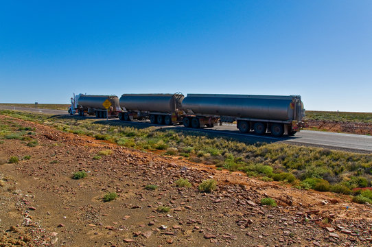 the big road train on the australia outback, australia