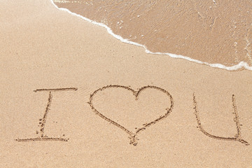 Inscription on the beach