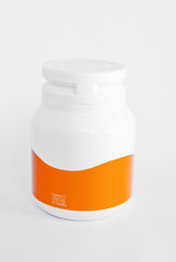 vitamin c bottle isolated on white background