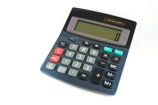 black calculator isolated