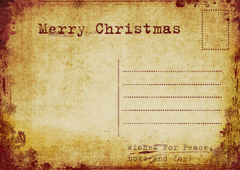 Naklejka premium vintage christmas postcard