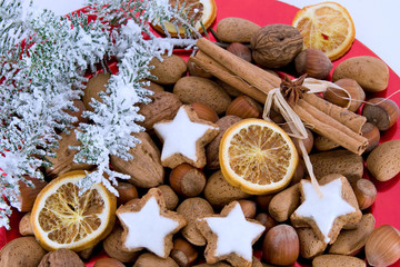 star-shaped cinnamon biscuit with decoration