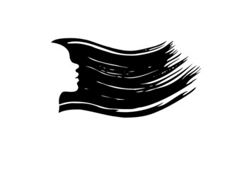 Long hair logo