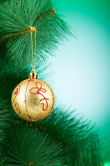 Christmas decoration on the tree - holiday concept