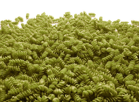 fusilli pasta verde