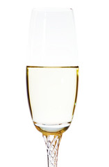 A glass of cwhite wine, champagne or cava