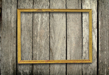 old frame and wood wall