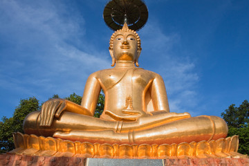 buddha and the blue  sky in thailand