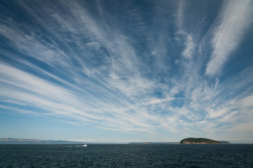 Strands of cirrus clouds