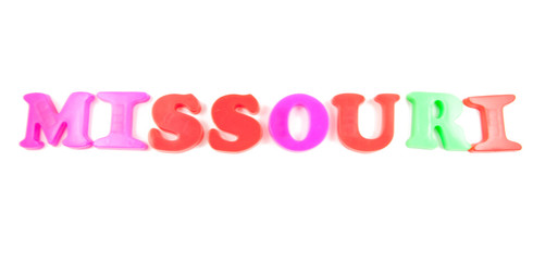 missouri written in fridge magnets