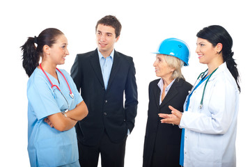 Fototapeta premium Different workers having conversation