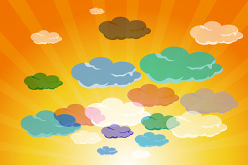 set of clouds