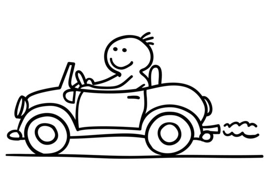 figur f&auml;hrt auto