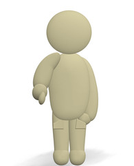 mit dem Finger zeigen auf ...