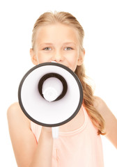 girl with megaphone