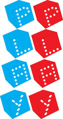 dices with play letters