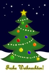 Weihnachtsbaum mit Gruß 