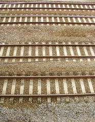 railroad tracks view from top