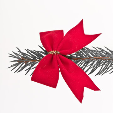 decorated Christmas tree branch