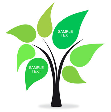 árbol verde para texto