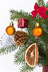 Christmas tree decorated