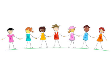 friends holding hands