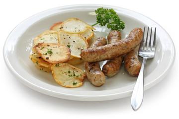 sausages and sauteed potatoes