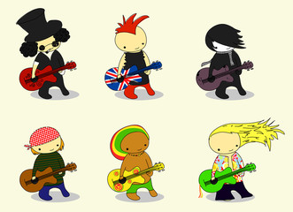 cartoon guitarists